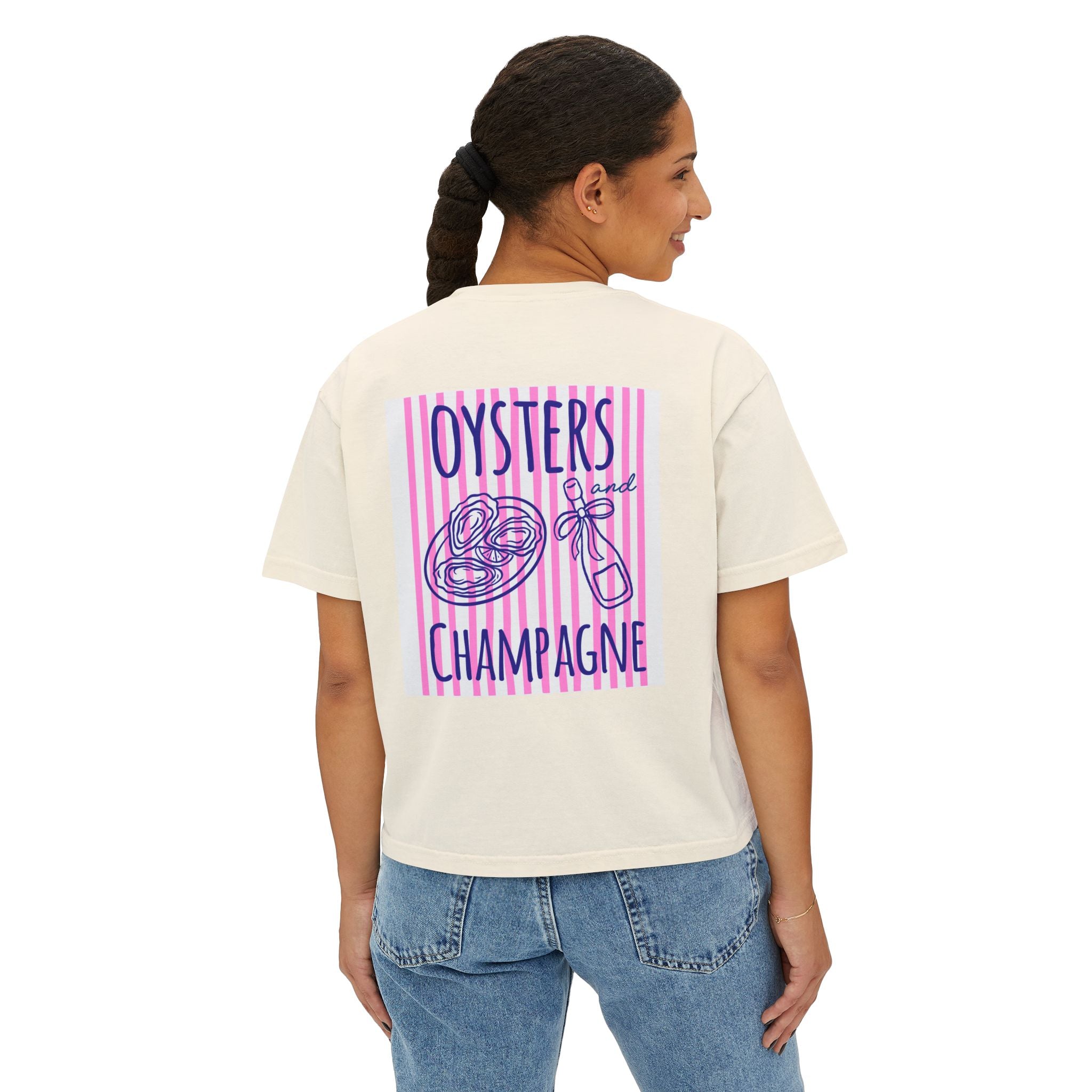 Oysters & Champagne / Palm Tree Graphic T - multi color options
