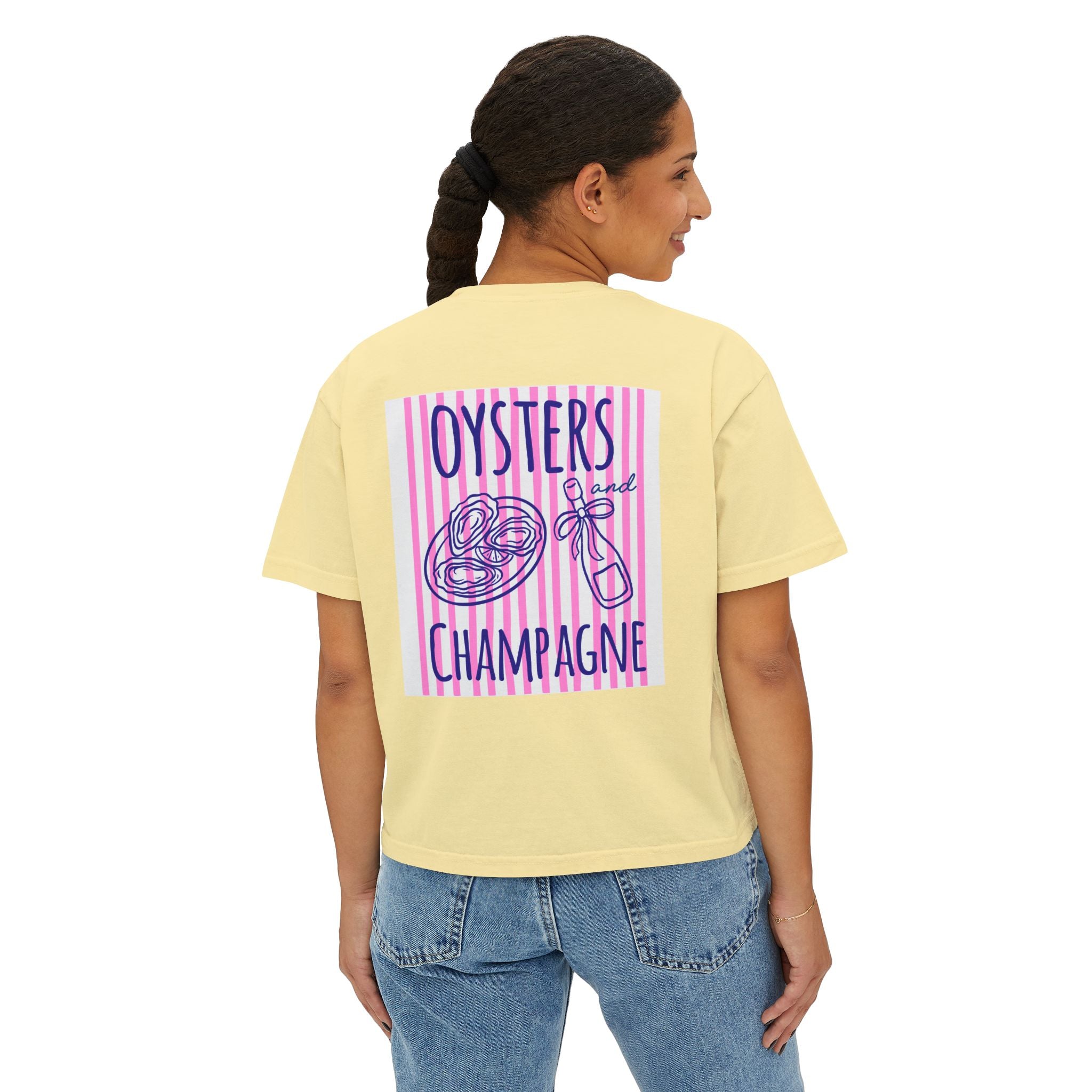 Oysters & Champagne / Palm Tree Graphic T - multi color options